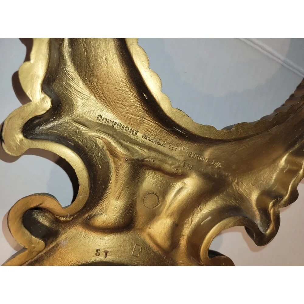 Syroco Rococo Ornate Gold Plastic Wall Frame 25x9, Oval 1-Photo